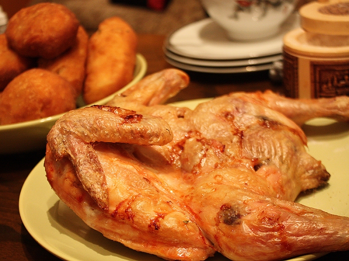 Курица с чесноком+пирожки. Аффтар: Hanka