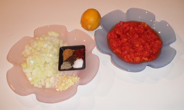 Сибас с креветками и мидиями в помидорно-винном соусе. Афтар: Аццкая Абизяна
