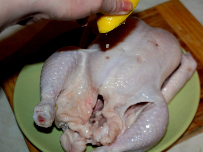 Курица, запеченая с грибами (на конкурс курицы).