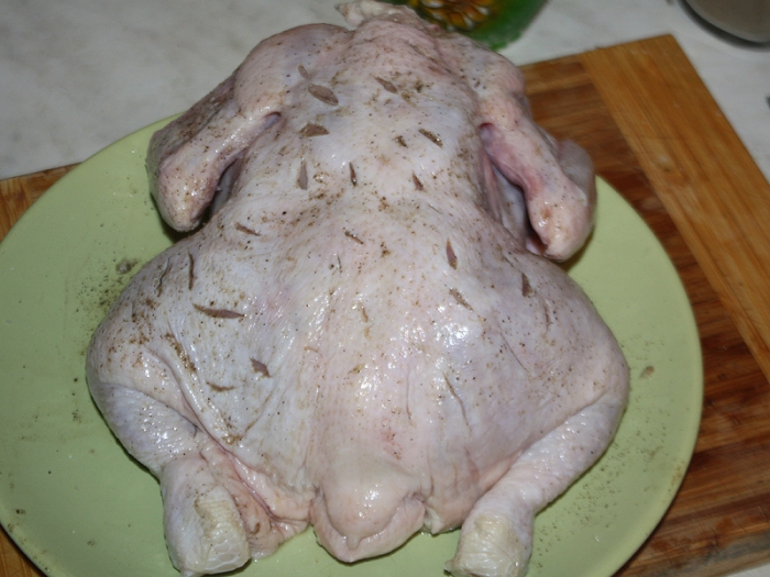 Курица, запеченая с грибами (на конкурс курицы).
