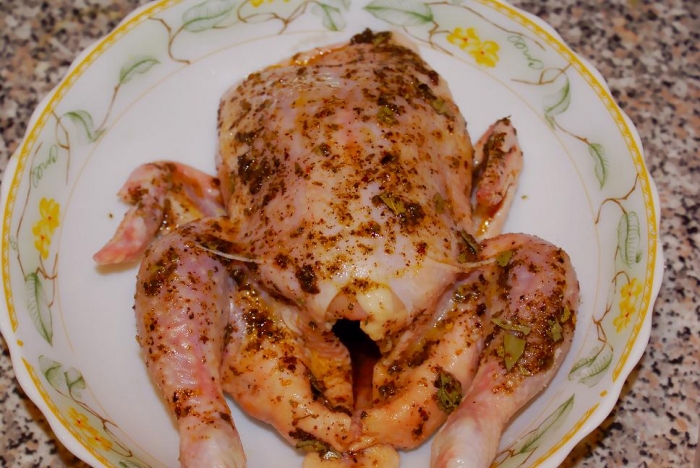Цыплёнок запечённый в ароматическом масле. Афтар: Randall Boggs