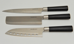 Набор японских ножей - сашими, усуба и сантоку