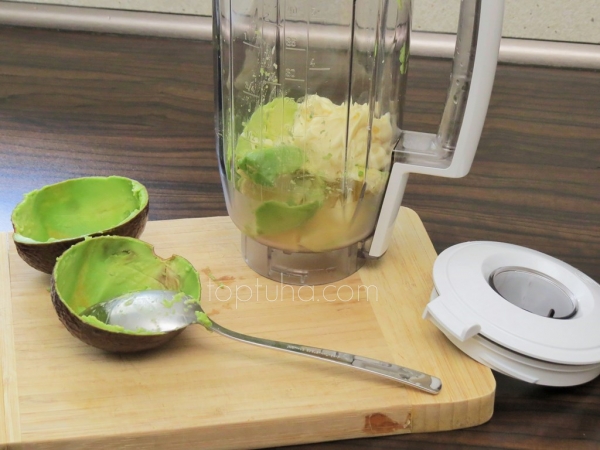 Картофельный салат с авокадо-майонезом
