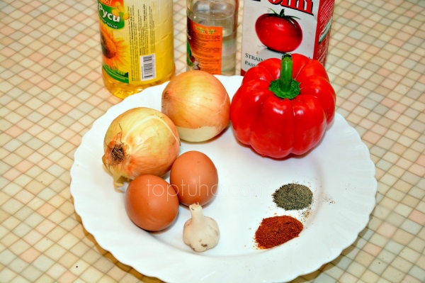 Португальский томатно- луковый суп. С яйцами "нелохматыми".